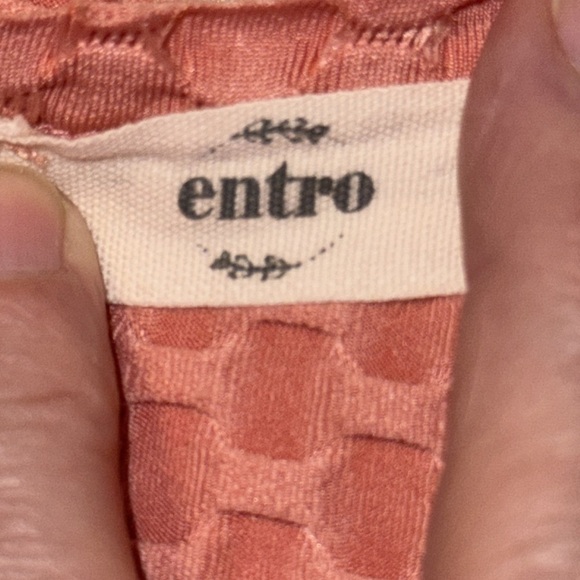 🌹ENTRO SALMON SLEEVELESS WAFFLE DRESS - Picture 6 of 8